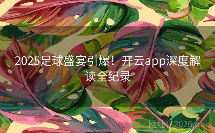 2025足球盛宴引爆!开云app深度解读全纪录 2025足球盛宴引爆!开云app深度解读全纪录