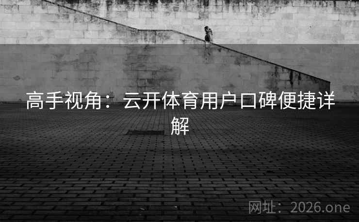 高手视角：云开体育用户口碑便捷详解
